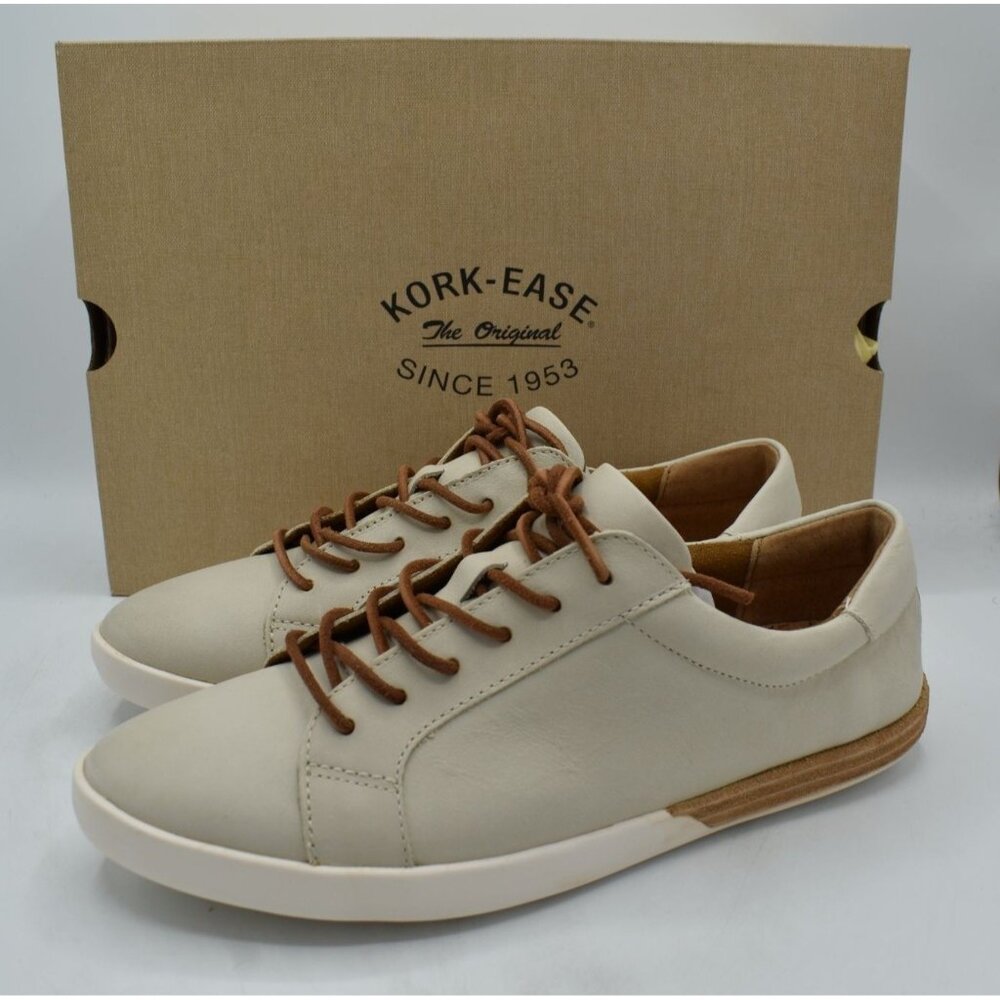 Kork Ease Women Size 9.5 Paislee Cream Full Grain Leather Lace Up Sneakers Shoes